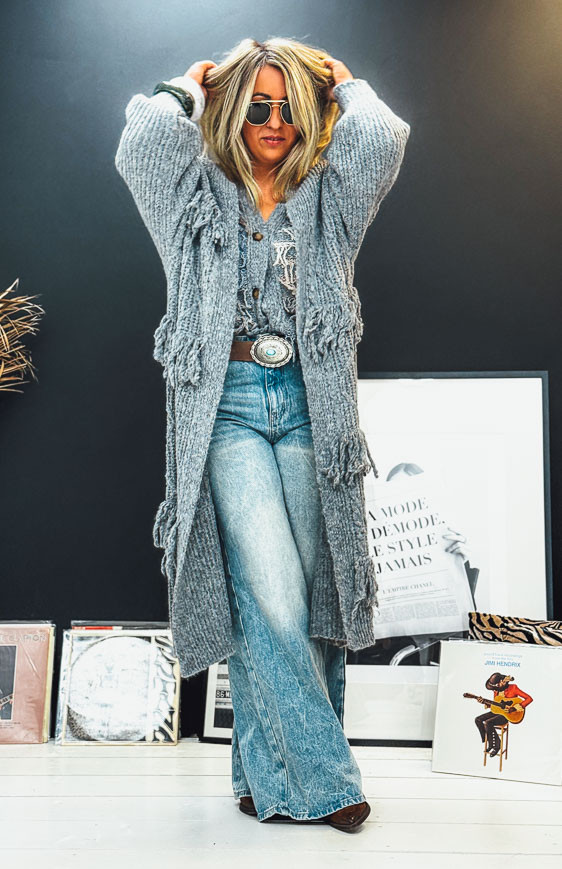 Gilet DUSTIN long gris