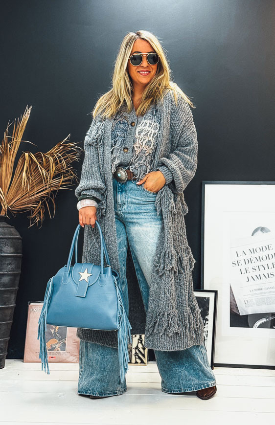 Gilet DUSTIN long gris