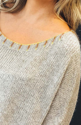 Taupe COME sweater
