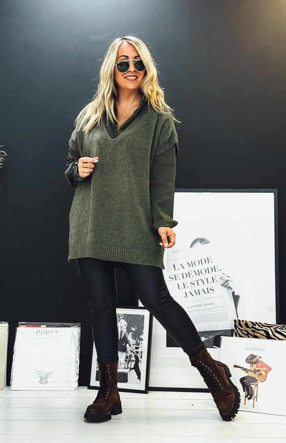 Kaki MERDERIC short-sleeved sweater