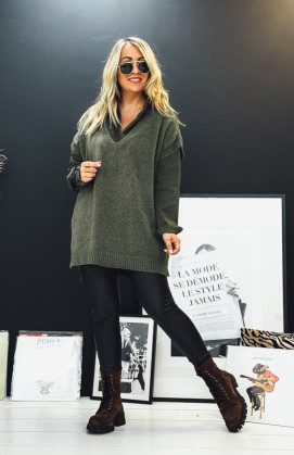 Kaki MERDERIC short-sleeved sweater