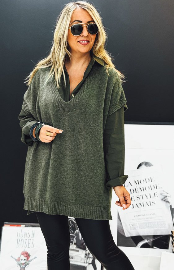 Kaki MERDERIC short-sleeved sweater