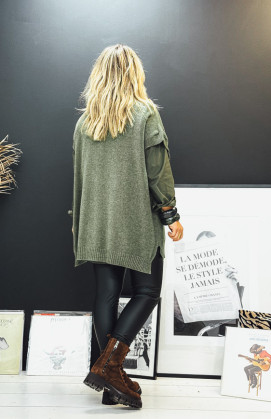 Kaki MERDERIC short-sleeved sweater