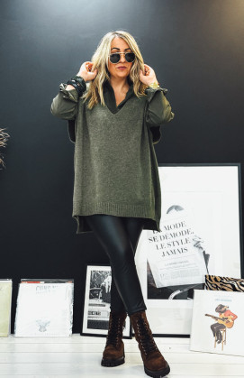 Kaki MERDERIC short-sleeved sweater