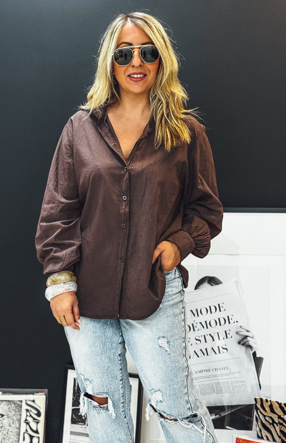 Chemise ROSINE chocolat