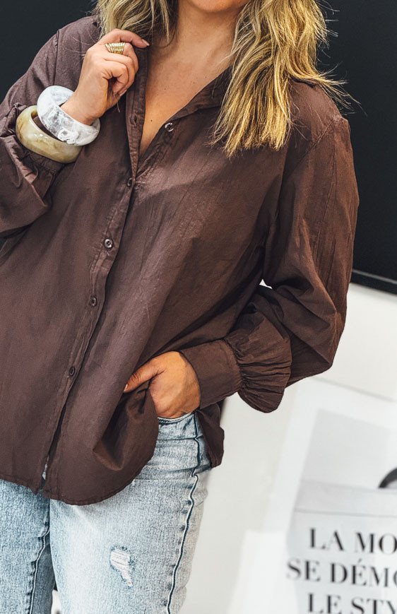 Chemise ROSINE chocolat