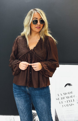 Blouse CASSIDY chocolat