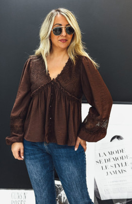 Blouse CASSIDY chocolat