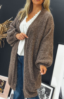 Gilet EDWARD long chocolat