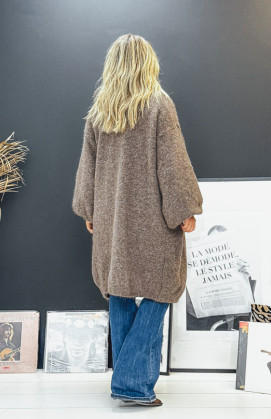 Gilet EDWARD long chocolat