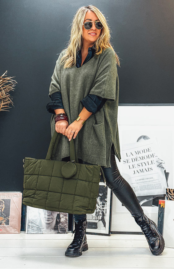 Pull KRISS long manches 3/4 kaki