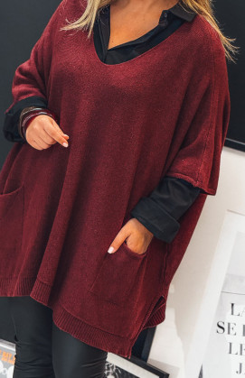 Bordeaux KRISS long 3/4 sleeves sweater