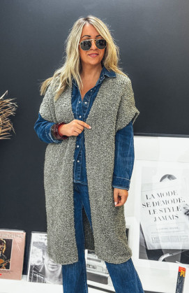 Gilet WOODSTOCK long manches courtes kaki