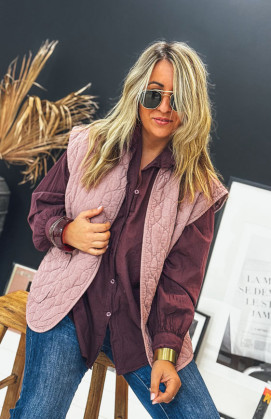 Veste BRUNELLA sans manches vieux rose