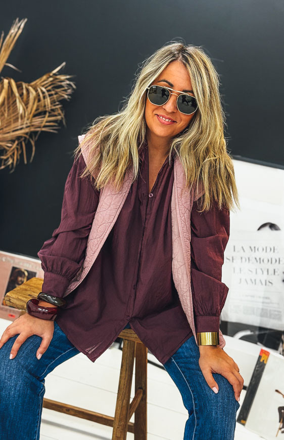 Aubergine ROSINE shirt