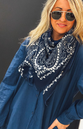 Foulard JOPLIN bleu marine