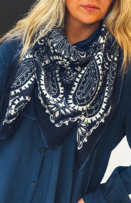 Foulard JOPLIN bleu marine