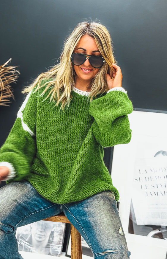 Green ODEON sweater