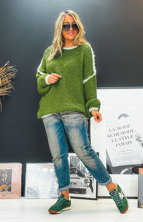 Green ODEON sweater
