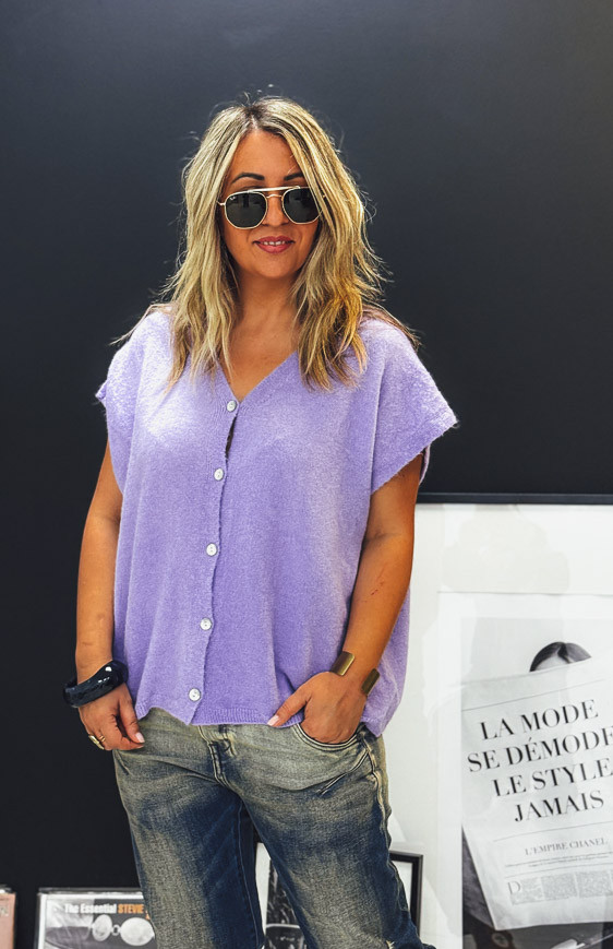 Lilac MARC short-sleeved waistcoat