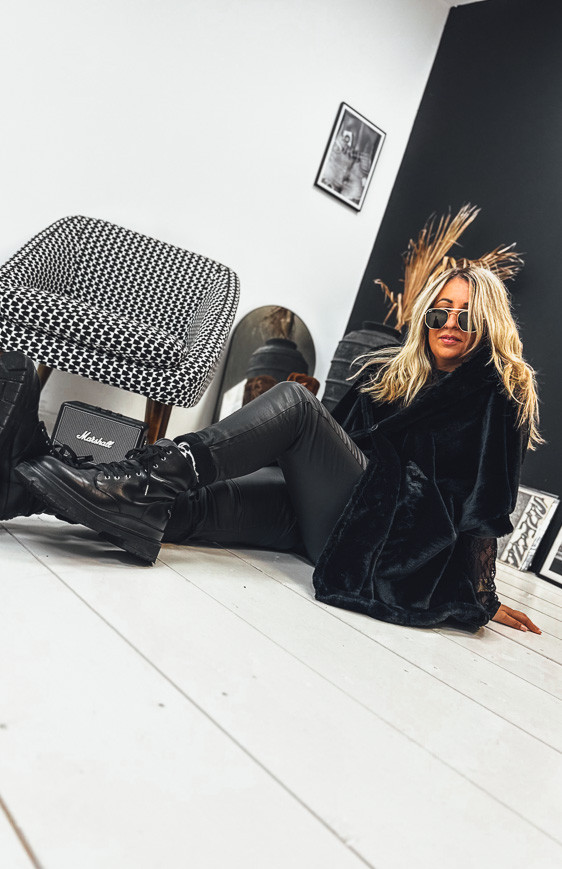 Veste IVANA mi longue manches 3/4 noir