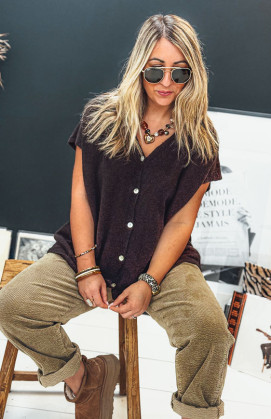 Chocolate MARC short-sleeved waistcoat