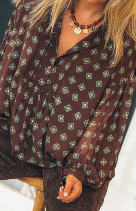 Chocolate MARYSE blouse