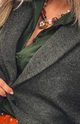 veste blazer LUCIANO vert foncé