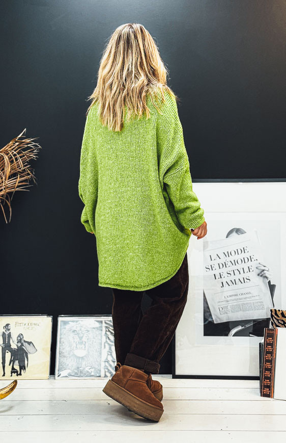 Light green EDMOND long sweater