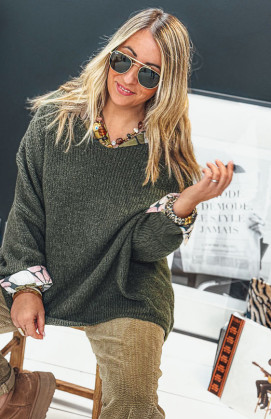 Kaki EDMOND long sweater