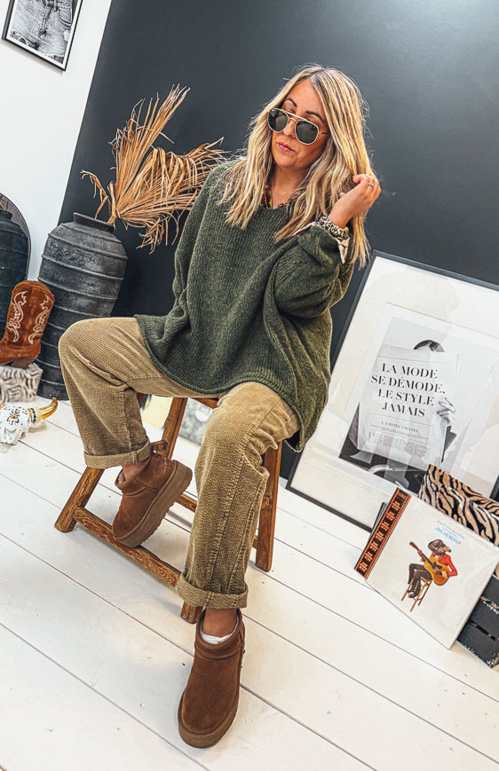 Kaki EDMOND long sweater