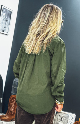 Chemise ROSINE vert olive
