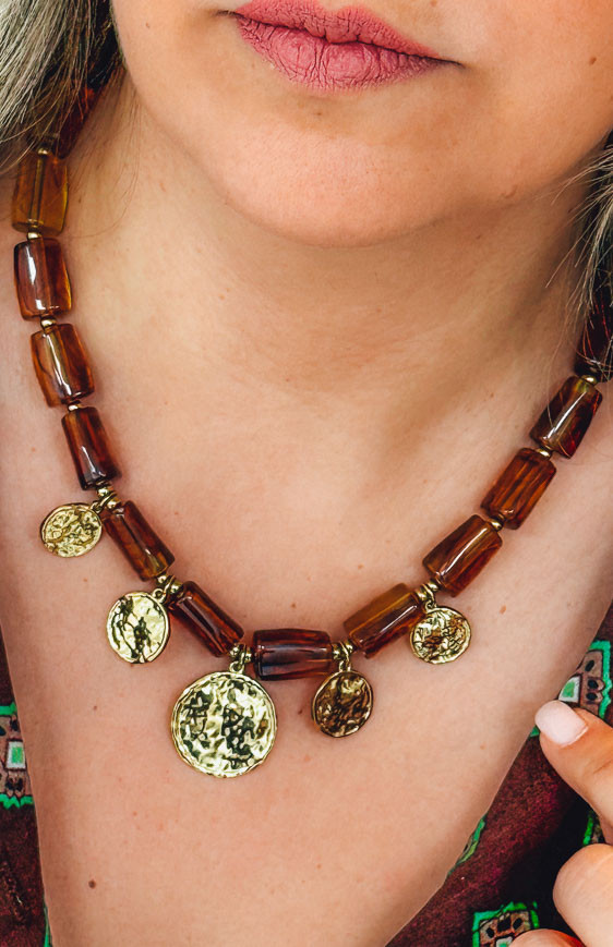 Collier SEVILLE ambre
