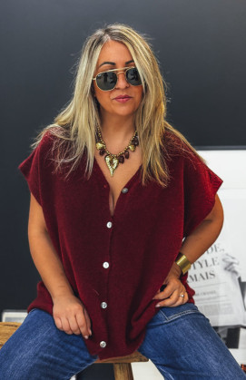 Bordeaux MARC short-sleeved waistcoat