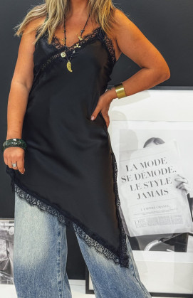 Black AURORA strappy tunic