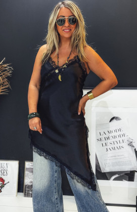 Black AURORA strappy tunic