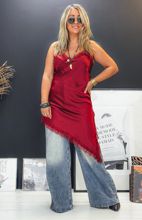 Bordeaux AURORA strappy tunic