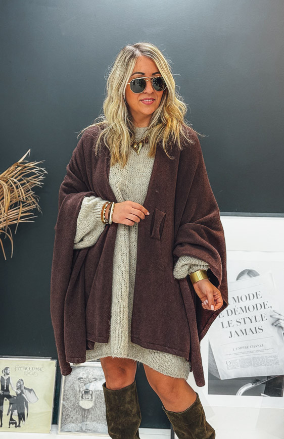 Poncho CATANZO chocolat