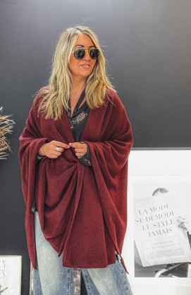 Poncho CATANZO bordeaux