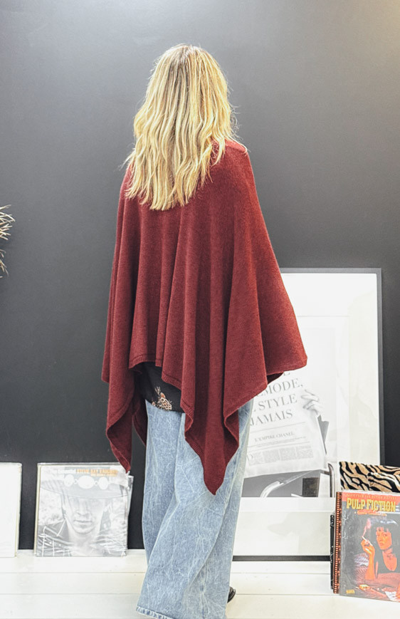 Poncho CATANZO bordeaux