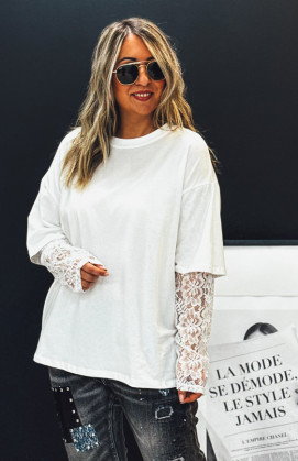 Ecru JONATHAN long sleeves t-shirt