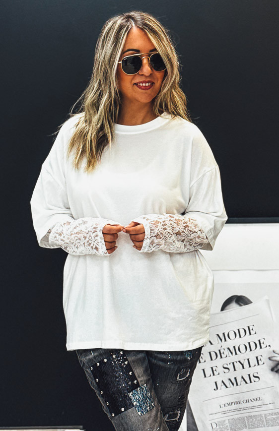 Ecru JONATHAN long sleeves t-shirt