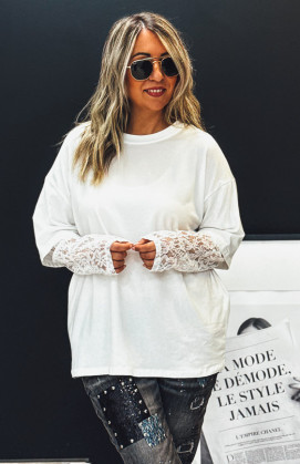 Ecru JONATHAN long sleeves t-shirt