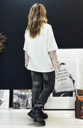 Ecru JONATHAN long sleeves t-shirt