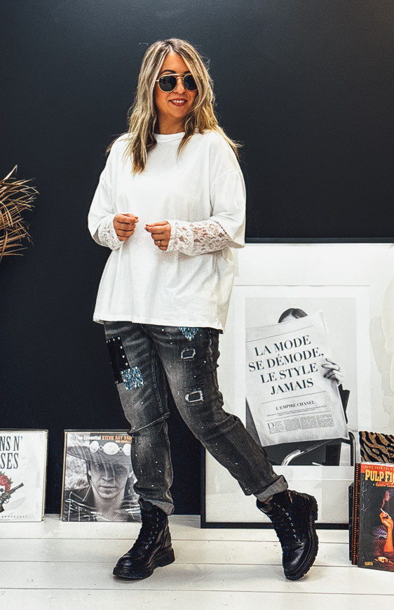 Ecru JONATHAN long sleeves t-shirt