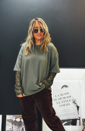 Kaki JONATHAN long sleeves t-shirt