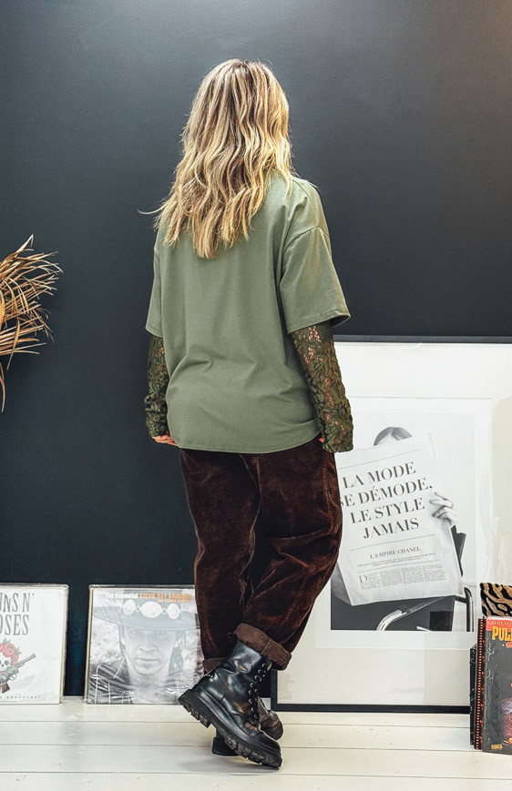 Kaki JONATHAN long sleeves t-shirt