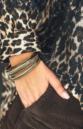 Bracelet jonc RAINBOW chocolat