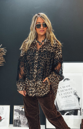 Léopard/black MELINDA shirt
