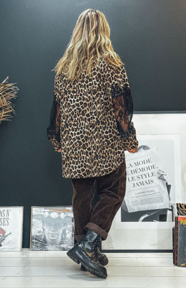 Léopard/black MELINDA shirt